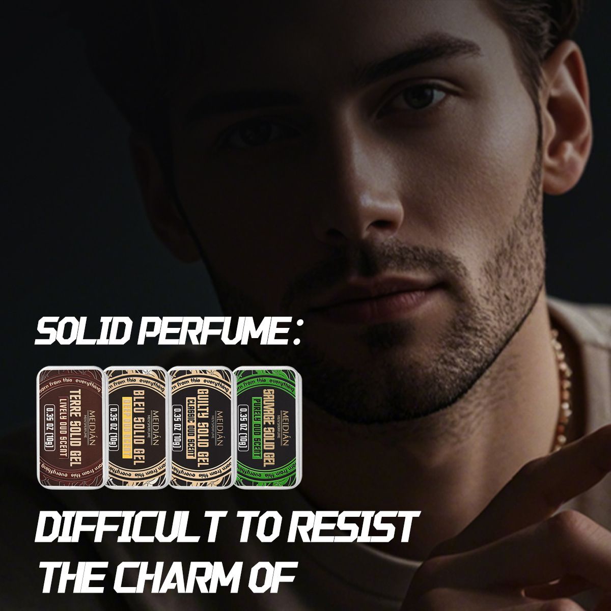 New Arrival 4 Pcs Men Body Deodorant Portable Solid Perfume Solid Balsam Solid Gel Woodsy Tones