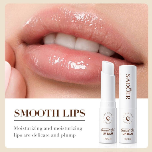 SADOER Coconut Brightening Lip Balm Moisturizing Anti Cracking Hydrating Repair Nourishing Soothing Lipstick gloss Lips Skin Care Products lipbalm