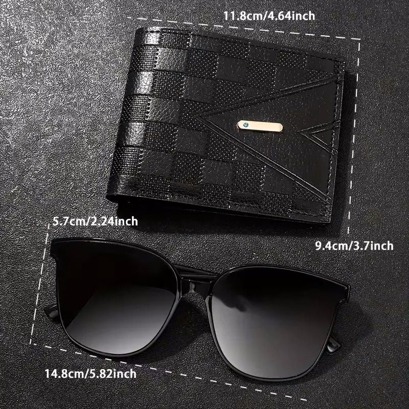 3 PCS Set Men's Set Of Watches Belts Wallets Sunglasses Exquisite Gifts 3Pcs Men's Quartz Watch And Wallet