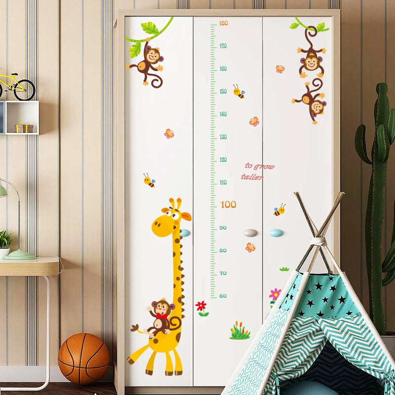 Large Jungle Animals Wall Stickers for Kids Rooms Boys Room Bedroom Decoration Forest Wallpaper Posters Vinyl Nordic Home Decor