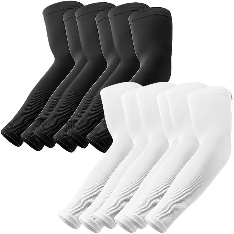 6 Pairs of Cooling Compression Arm Sleeves - Men's and Women's Sports Sun Protection, Outdoor Cycling, Fishing, Golf, and Athletic Wear Essentials