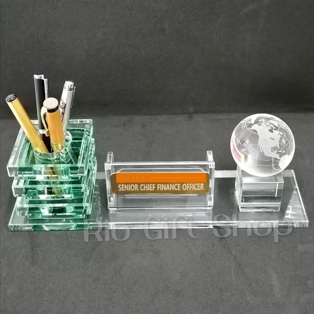 Personalised Glass Desk Organizer Gifts