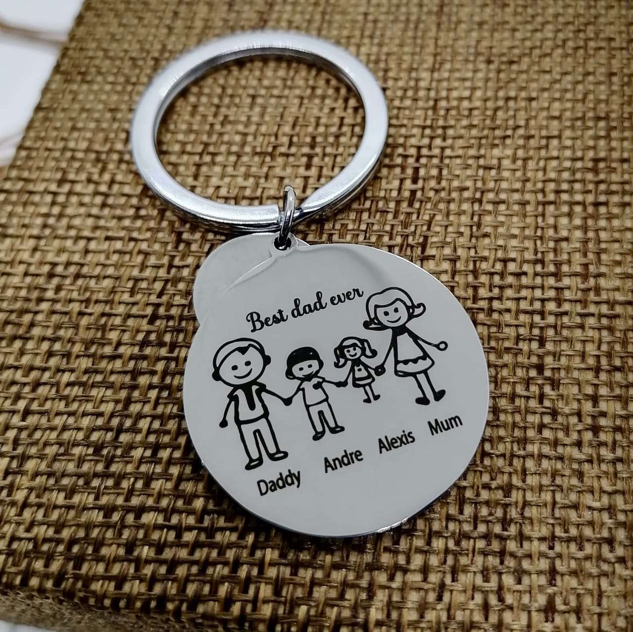 Personalized Family Gift Keychain