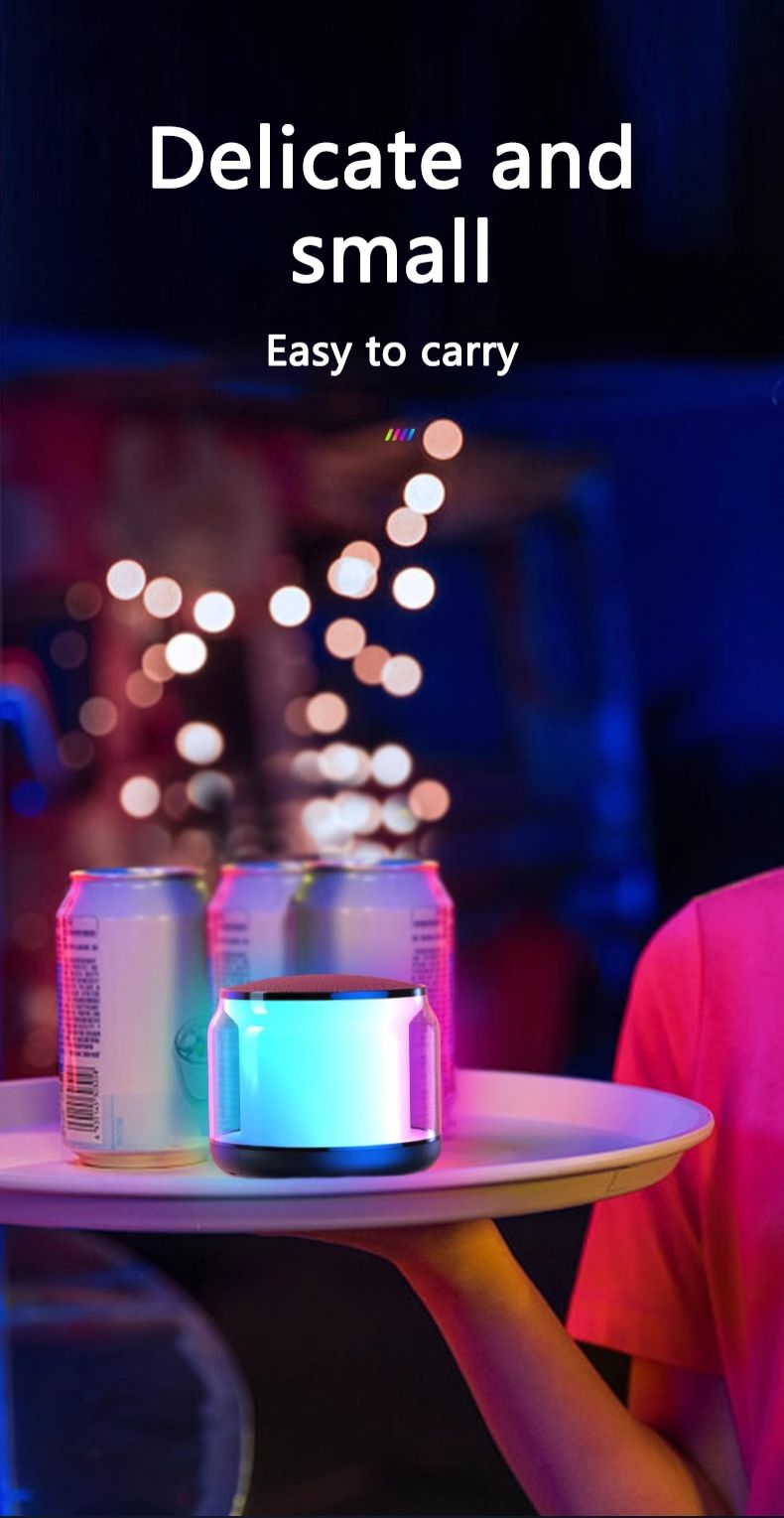 RichRipple Portable Bluetooth Speaker Colorful Lights 360°Surround Stereo Sound, Hands-Free Wireless superbass Speakers for live show party show