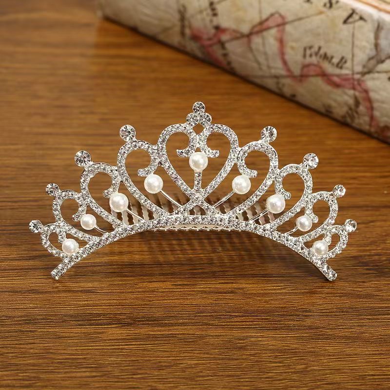 Diamond studded flower, leaf, hair headband, princess birthday atmosphere, crown headband, light luxury, fashionable and high-end feeling