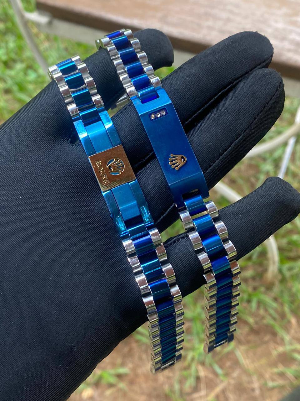 ROLEX BRACELETS STAINLESS STEEL ROLEX LOGO FADE FREE AND ENQUIRIES