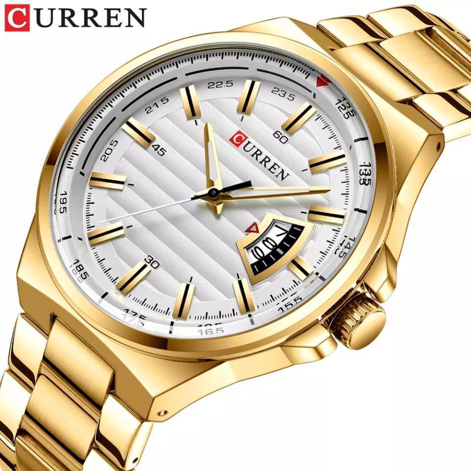 CURREN GENTS 8375 BATTERY POWERED DATE DISPLAY WATER RESISTANT CURREN BRANDED BOX ENGRAVING SERVICES ENQUIRIES