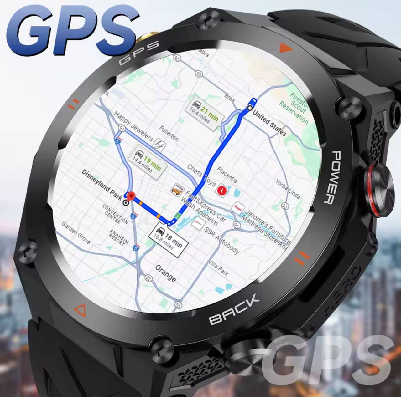 KC82 Smart Watch Men GPS Tracking Outdoor Sports