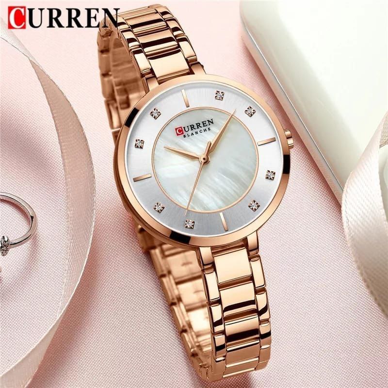 CURREN LADIES WATCH BLUE ROSE GOLD