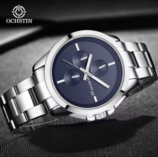 🧨BRAND ALERT 🧨 OCHSTIN MINIMALIST CHRONOGRAPH GENTS WATCH #6059 CLEAR LUMINOUS FUNCTION CHRONOGRAPH MOVEMENT BATTERY POWERED STAINLESS STEEL WATER RESISTANT ⃣2 COLOR OPTIONS ENGRAVING SERVICES ENQUIRIES