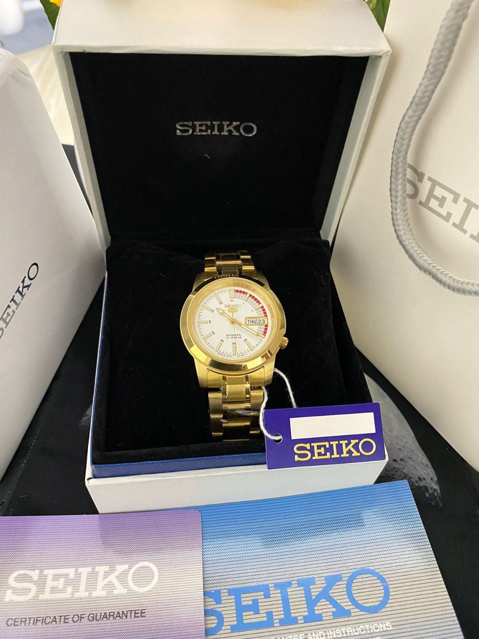 ORIGINAL AUTOMATIC SEIKO SEIKO PRESAGE SEIKO 5 SEIKO PADI COMES WITH BOX ,BAG,WARRANTY CARD,MANUAL