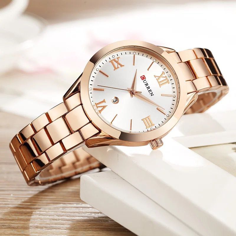 CURREN 9007L WITH DATE DISPLAY SILVER ROSE GOLD ROSE GOLD WHITE YELLOW GOLD WHITE ROSE GOLD BLUE