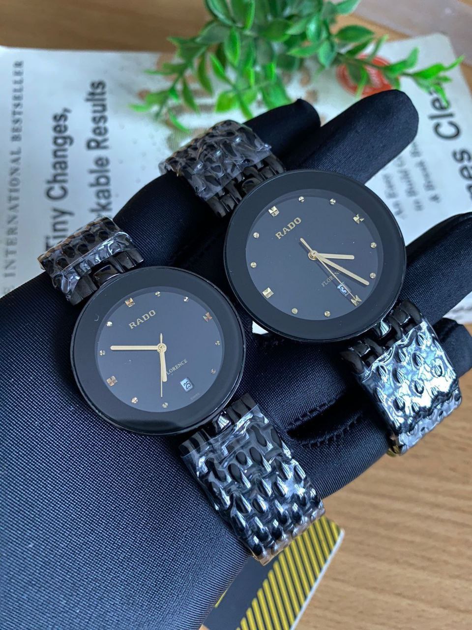 RADO FLORENCE SINGLE PIECE A PAIR QUARTZ MOVEMENT RANK A, NON FADE SWISSMADE SAPPHIRE CRYSTAL WATERSEALED