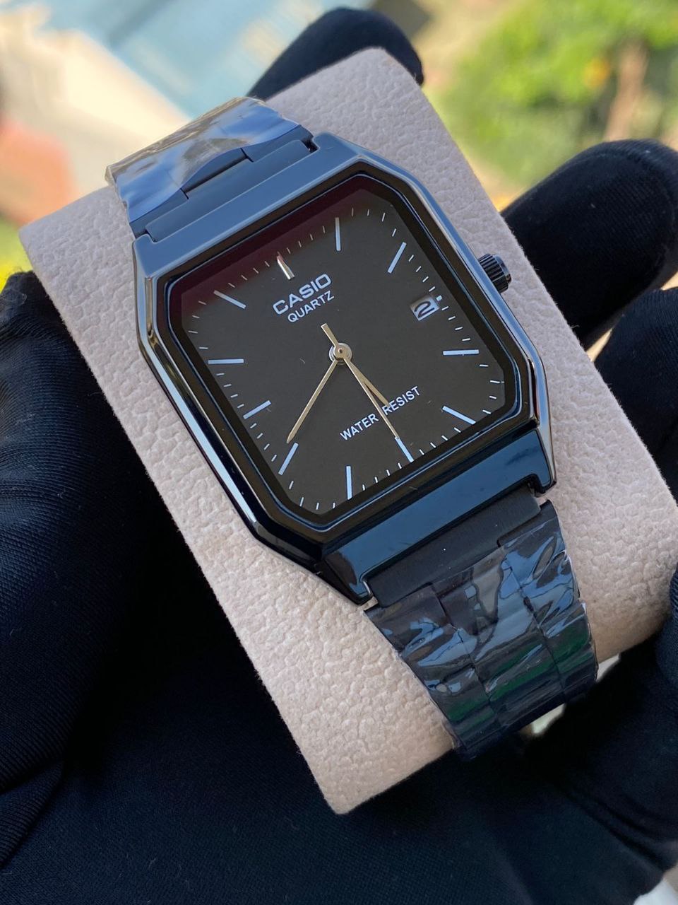 CASIO SQUARE ANALOGUE UNISEX DATE DISPLAY WATER RESISTANT BATTERY POWERED CASIO BRANDED BOX