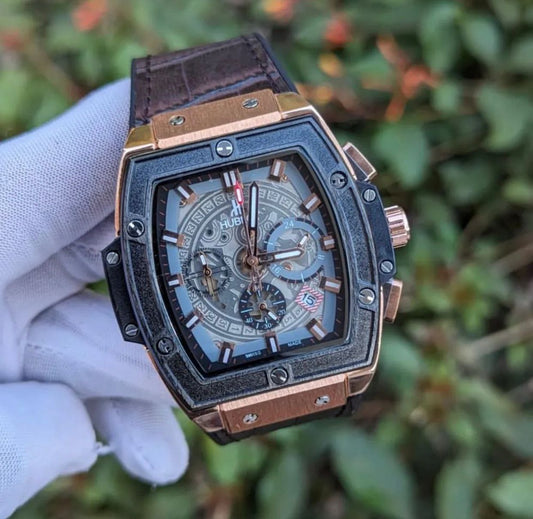 HUBLOT BIG BANG CHRONOGRAPH DATE DISPLAY WATER RESISTANT BATTERY POWERED HUBLOT BRANDED BOX