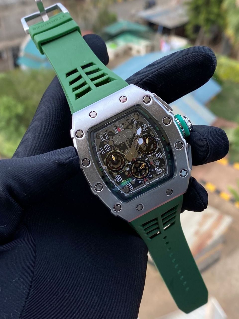 RICHARD MILLE CHRONOGRAPH BATTERY POWERED SMOOTH SWEEPING MOVEMENT WATERPROOF