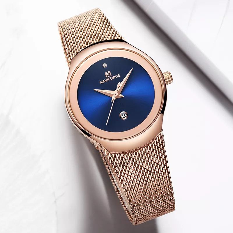 NAVIFORCE LADIES NF 5004 ADJUSTABLE STRAP ROSE GOLD BLUE ROSE GOLD GREEN BLACK