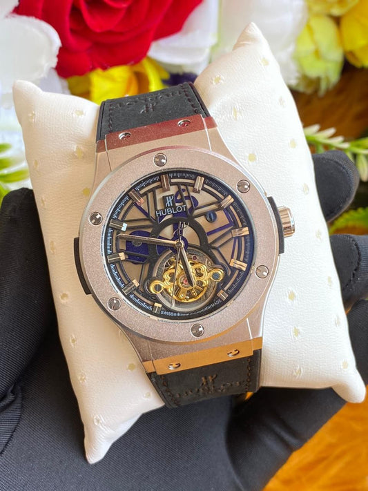 HUBLOT AUTOMATIC GENTS WATCH TOURBILLON MACHINE WATER RESISTANT HUBLOT BRANDED BOX