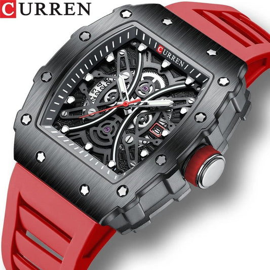 CURREN GENTS #8438 WATCH RUBBER STRAP DATE DISPLAY BATTERY POWERED ENQUIRIES