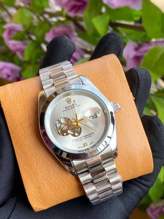 GENTS ROLEX DATE DISPLAY WATER RESISTANT BATTERY POWERED ROLEX BRANDED BOX AND ENQUIRIES