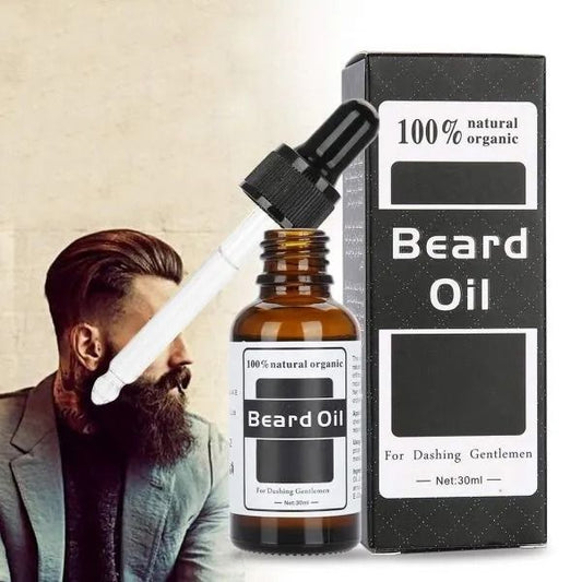 100% Natural Organic Beard Oil – Premium Blend of Argan, Jojoba & Grapeseed Oils with Vitamin E – Hydrates Beard & Skin, Tames Frizz, Soothes Itch & Flakes, Lightweight Grooming Oil