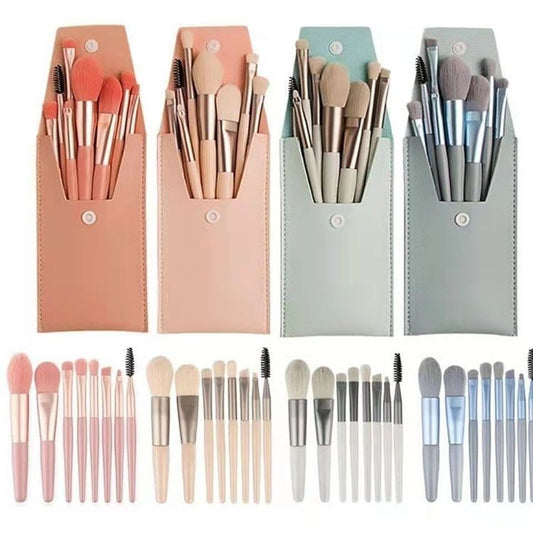 8-piece high-quality makeup brush portable concealer honey paint set soft hair beauty makeup eye shadow makeup tool set
