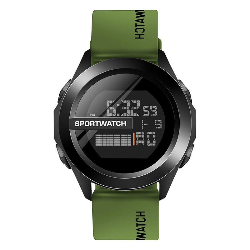 Men Sport LED Watches Men Digital Clock Wristwatch Stopwatch Luminous with Date Week Original Waterproof Clock Multi-Functional Rubber Man Fitnes Athlete Timekeeping Electronic Watch