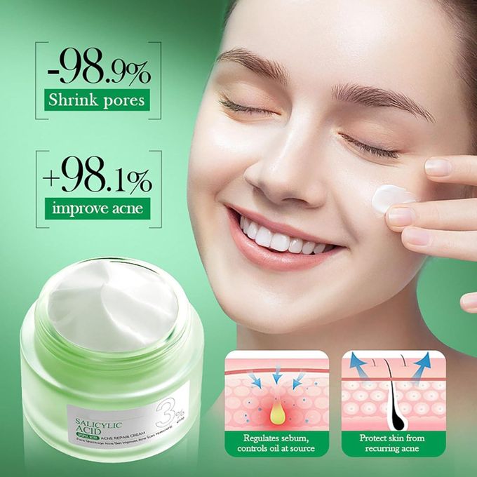 Powerful Salicylic Acid 3ce Cream For Acne Removing, Moisturizing , Hydrating Anti-aging,Anti-wrinkle