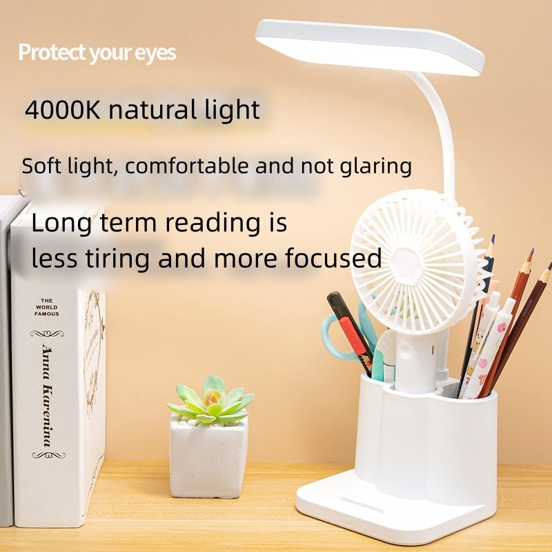 Desk lamp creative intelligent student dormitory desk eye protection lamp bedside reading LED pen holder lamp