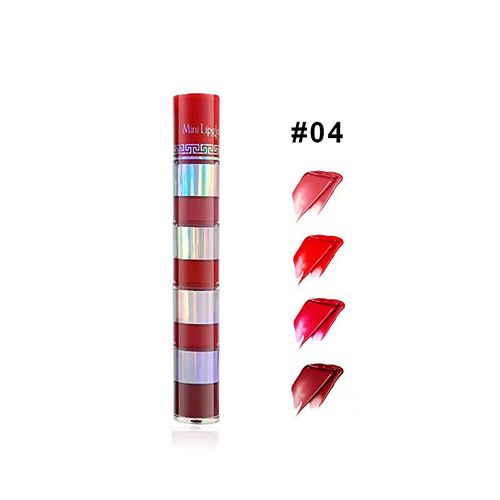 5 In 1 Lipstick, Five Color Matte Waterproof Velvet Long Lasting Lipstick, Creamy Texture Ladies Gift Valentine's Day Gifts