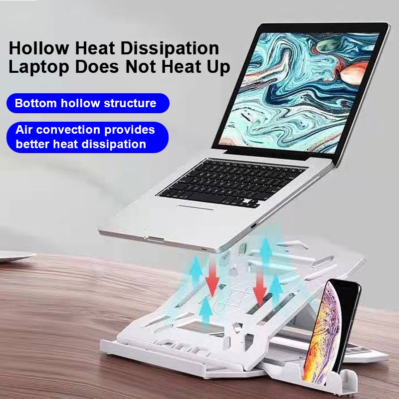 Computer stand laptop base eight level adjustment laptop stand height heat dissipation lifting bracket heat dissipation rotatable pad with turntable