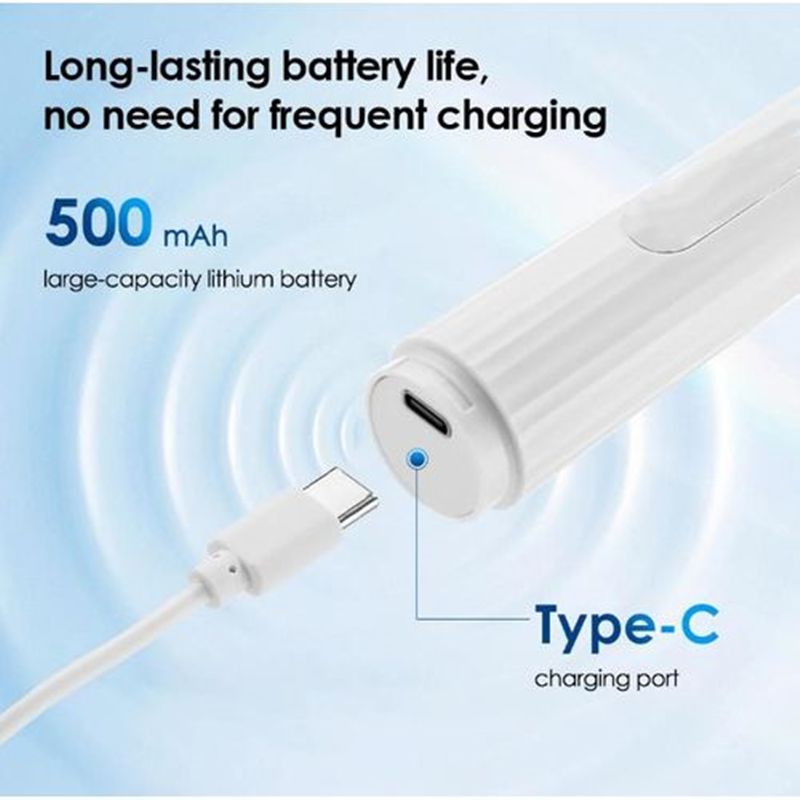 2in1 Electric Toothbrush With 3 Brush Head For Remove Tartar Whitening Teeth Oral Care USB Charging