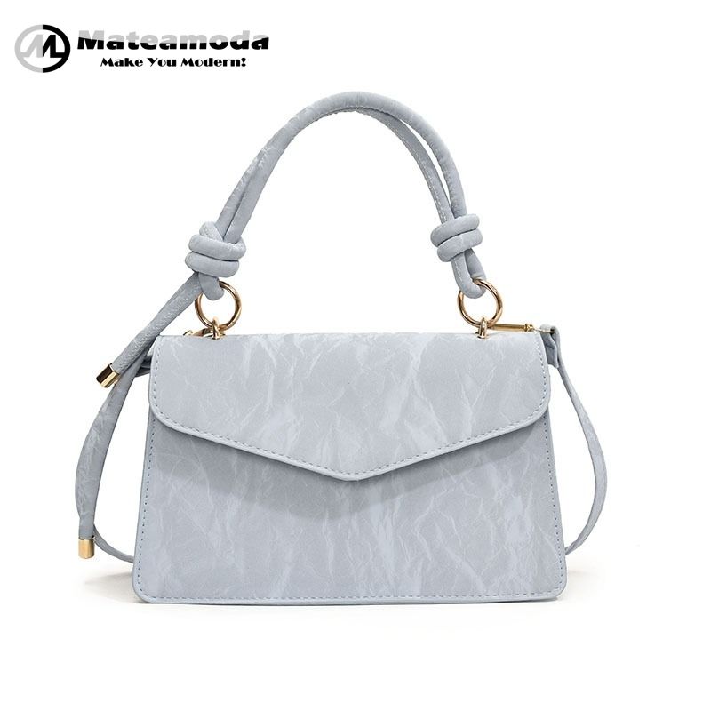 Mateamoda Minimalist Knot-Handle Faux Leather Shoulder Bag Crossbody Bag Underarm Handbag