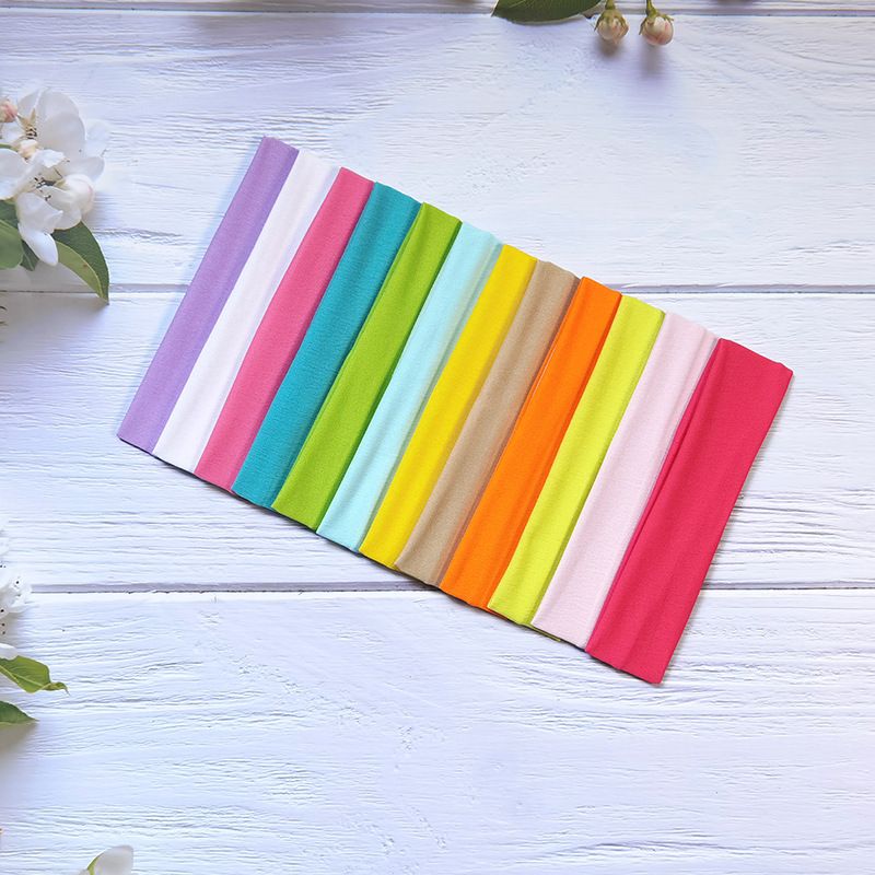 European and American Fashion Solid Color High Elasticity Headband Yoga Sports Headband Hair Accessories Sweat Absorbing Headband Headband Wide Edge Headband