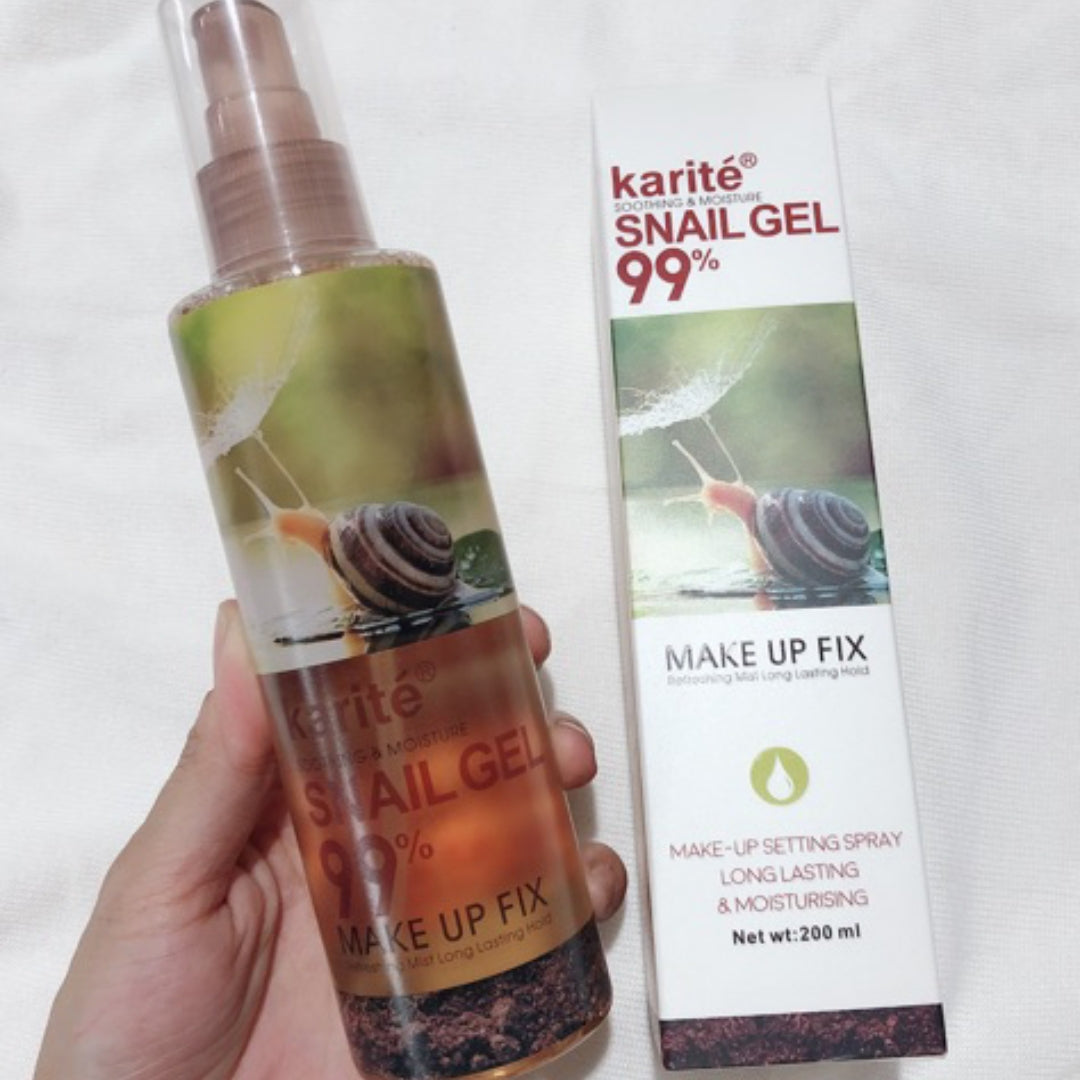 Karite Snail Gel 99% make up fix makeup setting spray Makeup Fixer