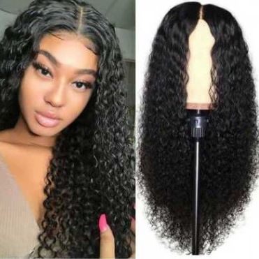 Wig ladies fashion long curly black wigs hair for women Wave Black Long Curly Synthetic Wigs