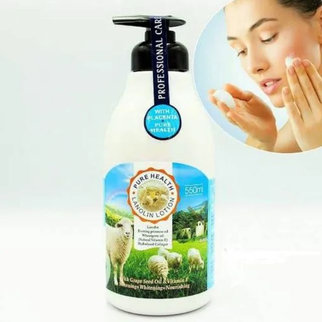 Fruit Of The Wokali Goat Milk Pure Health Lanolin Whitening Lotion -550ml.
