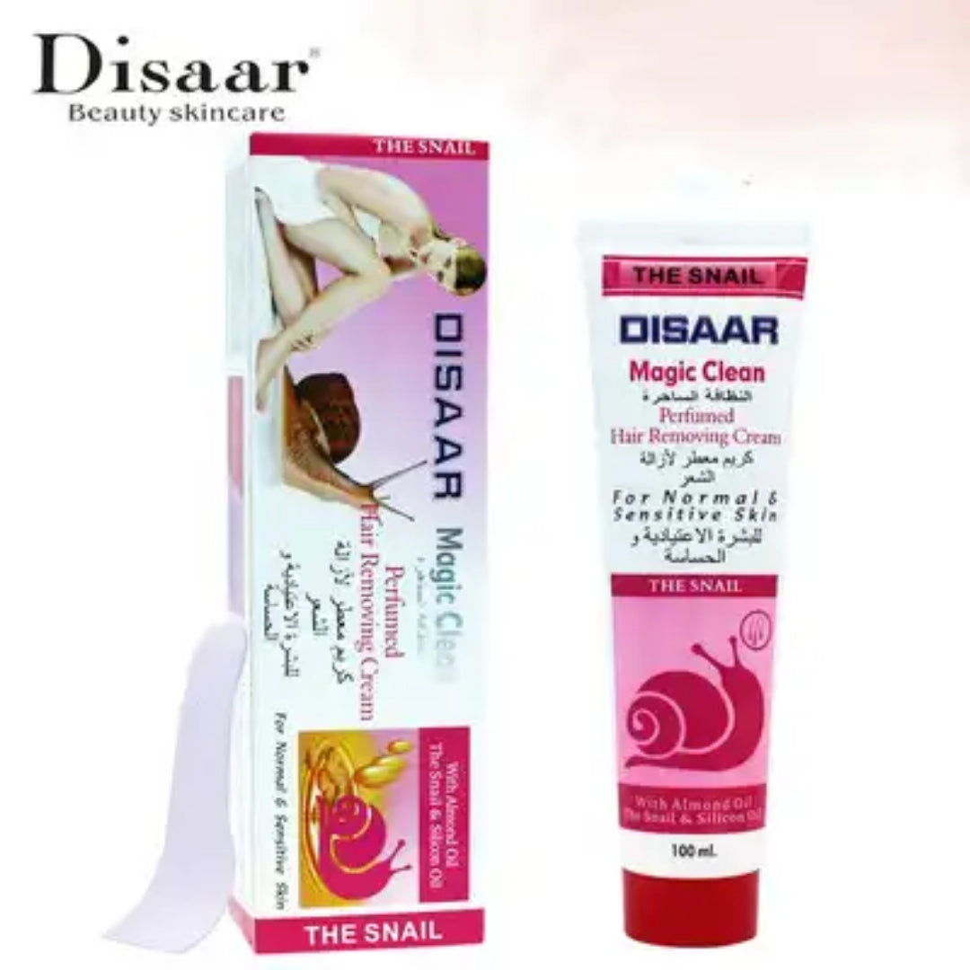 Disaar Natural Magic Clean Depilatory Snail Almond Oil Hair Removal Cream