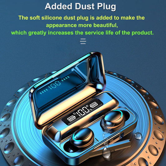 F9 Wireless Bluetooth 5.1 Earphones Headsets 2000mAh Battery Large Capacity