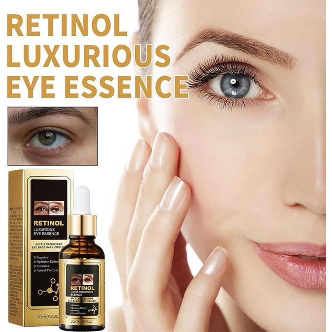Retinol Eye Serum - Eye Cream For Dark Circles And Puffy Eyes - Anti Aging Eye Bag Removal Fade Fine Line Wrinkle - Reduce Crow Feet Hydrate...