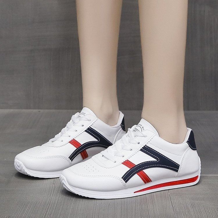 ASSKLO Sneakers Women Large Size New Sports Shoes Women's Small White Shoes Fashion Comfort Sneakers Lightweight Casual Running Shoes trendy shoes tennis shoe ladies shoes leather upper White Red Grey