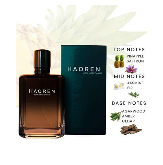 HAOREN Mau Mau Dawn Eau de Parfum Unisex 100ml - Amber Oud Scent, Bold Daily Wear, Office & Evening Fragrance, Gift for Her & Him