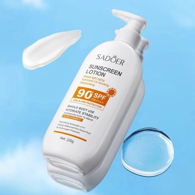 ROREC SPF90+ PA++++ UVA UVB UV Blocking Moisturizing Sunscreen Lotion Lasting Waterproof Sweatproof 220g