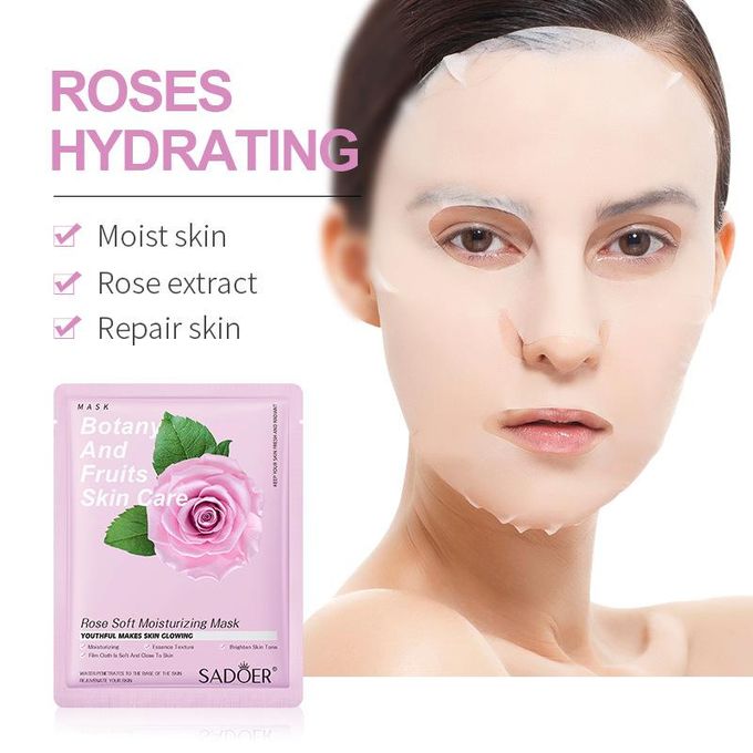 Rose Soft Moisturizing Facial Facial Sheet Mask Tissue Face Mask Fruit Extract