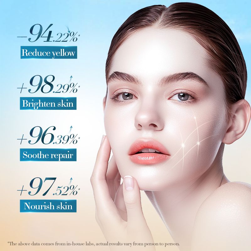 2 in 1 SADOER Vitamin C Squalane Lustrous Facial Serum + Hyaluronic Rosehip Oil Hydrating Facial Serum for Intensive Hydration, Even Skin Tone, Moisturizing, Soothing , Nourishing