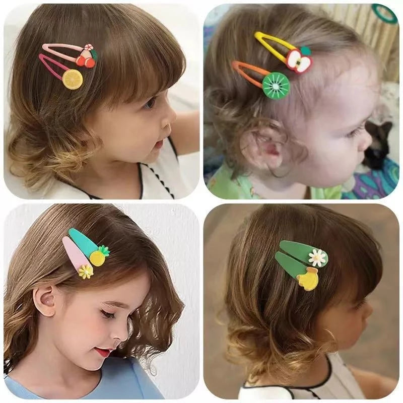 14Pcs/Set Kids Cute Hair Accessorices New Korean children Hairclips Sweet Color Hot Sale Girls Hairdresses For Gifts Hairpins
