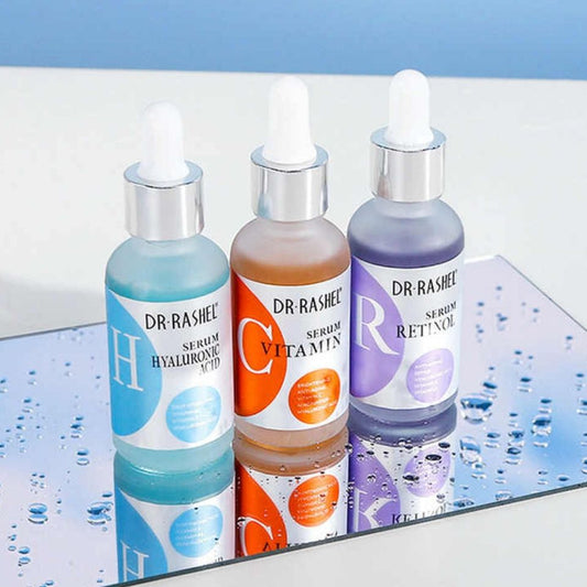 Dr Rashel 3 in 1 Vitamin C , Retinol & Hyaluronic Acid Complete Facial Serum Moisturizing Repair Skin Care Set