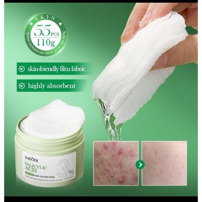 Salicylic Acid Cotton Pad Tablets, Facial Acne Repair Patch Deep Cleansing Cotton Pad Removal
