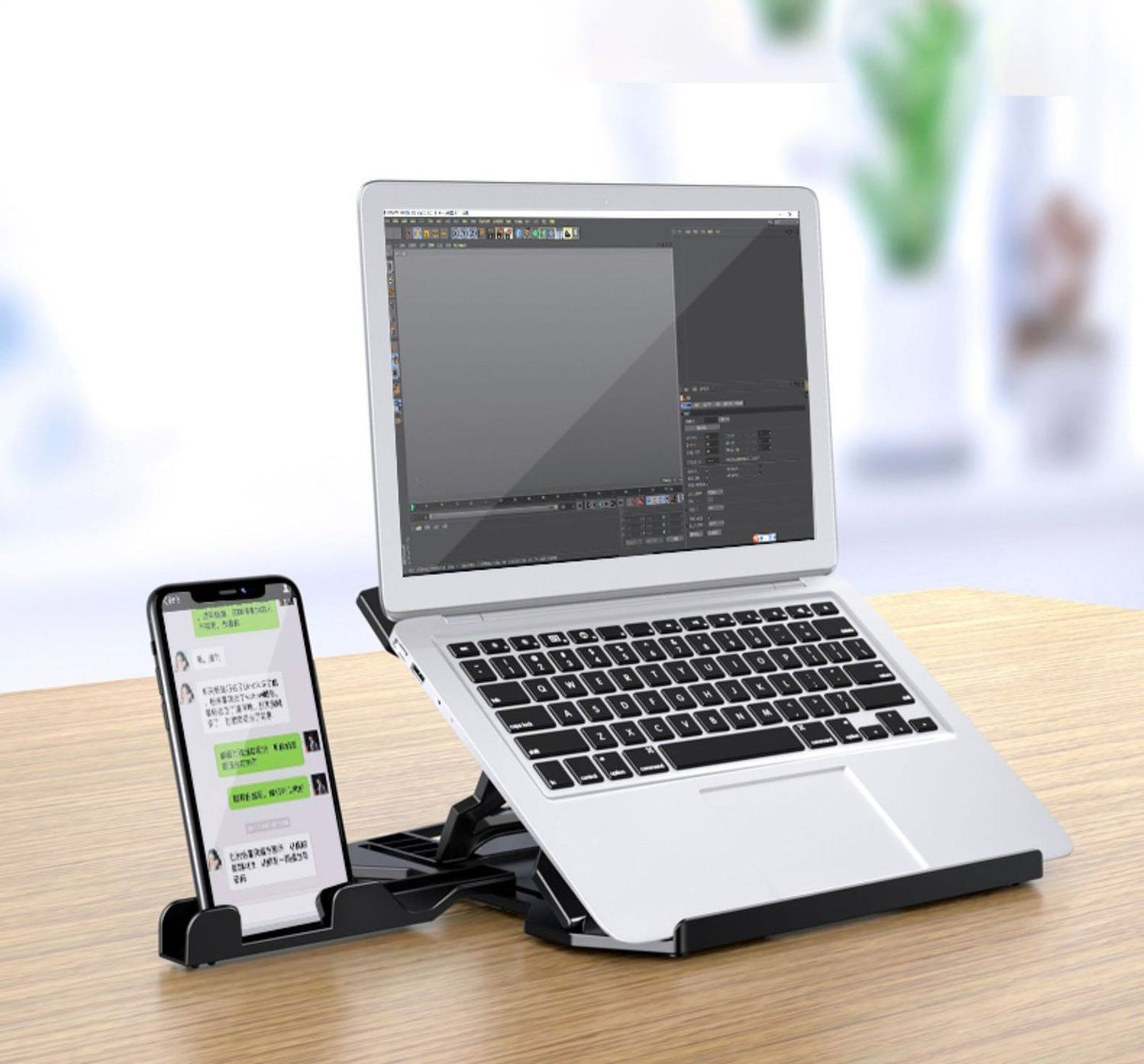 Computer stand laptop base eight level adjustment laptop stand height heat dissipation lifting bracket heat dissipation rotatable pad with turntable