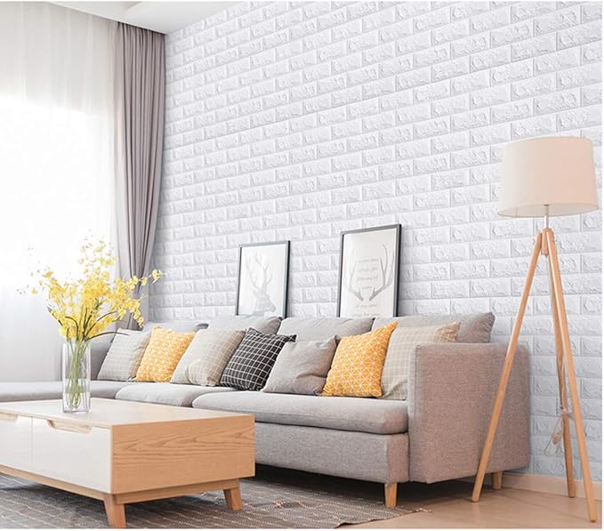 5pcs 70cm*77cm Self Adhesive Foam Wallpaper DIY 3D Wall Panel Living Room Brick Stickers Bedroom Kids Room Brick Papers Home Wall Decor